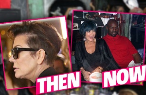kris jenner covers bald spot with wig